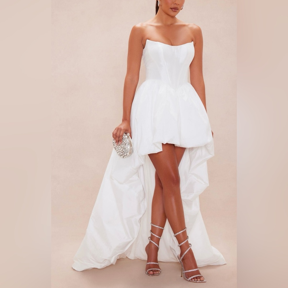 Fashion Nova White Strapless Dress